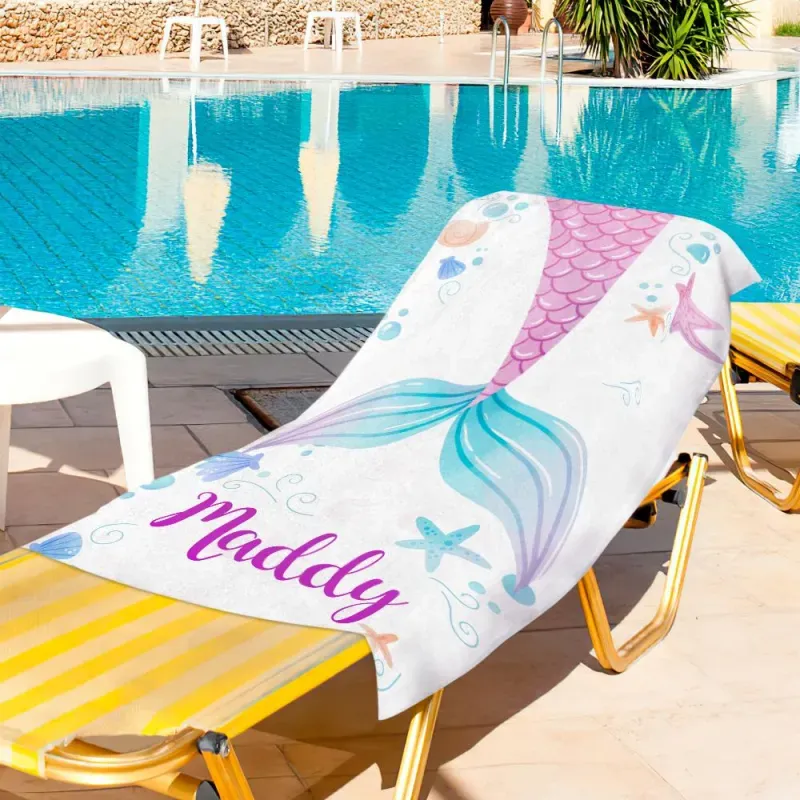 Personalised Towel Engraved with Name Colorful