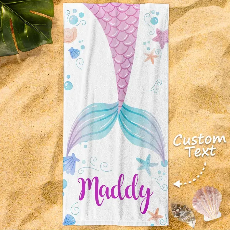 Personalised Towel Engraved with Name Colorful