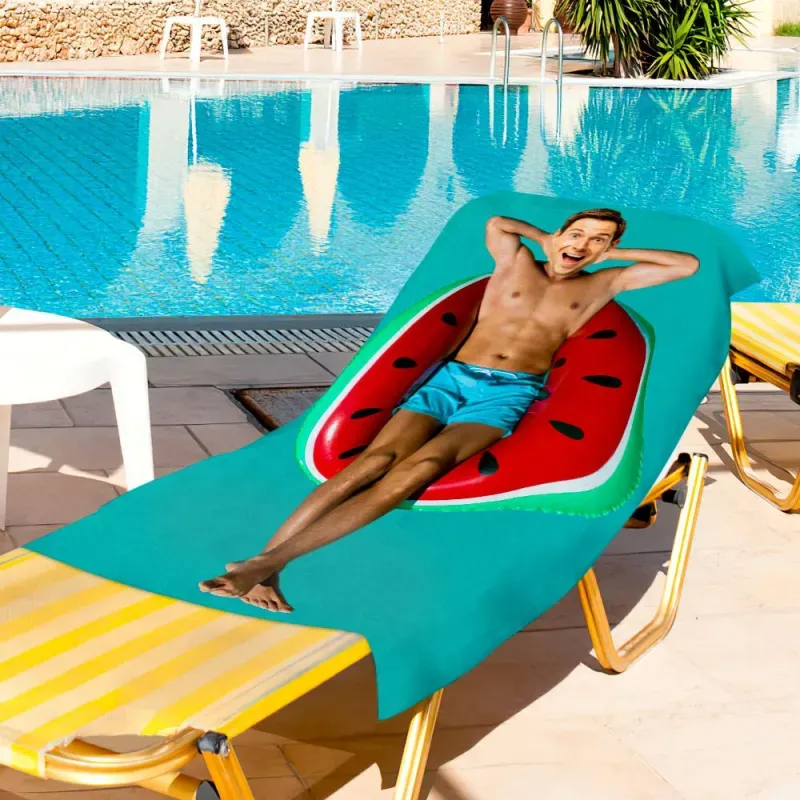 Custom Photo Face Beach Towel Face Towel With Your Dream Body Best Friend Gift 80*160cm
