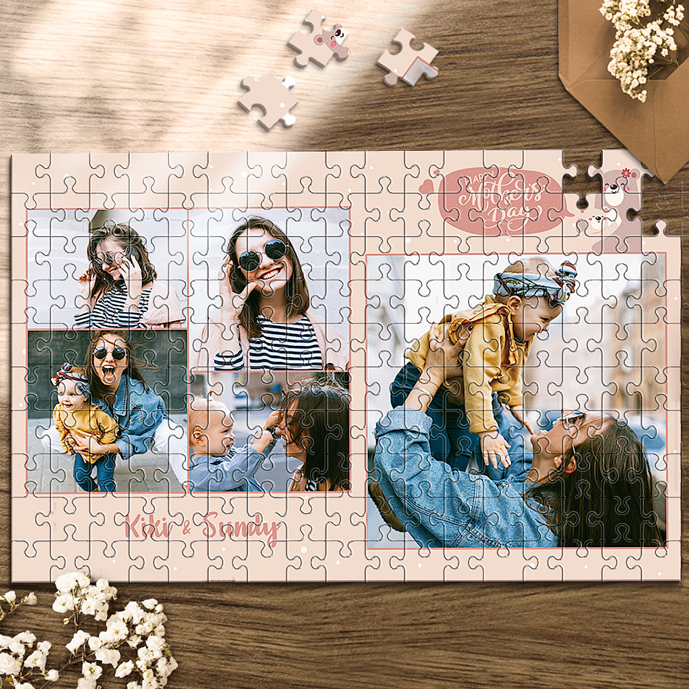 Custom Photo Jigsaw Puzzle Mothers Day Gift Best Indoor Gifts 35-1000 Pieces - mysiliconefoodbag