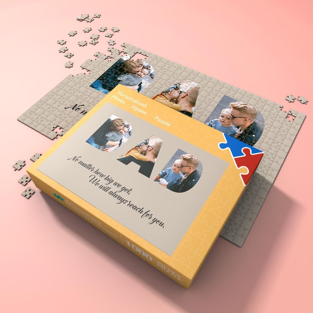 Custom Photo Jigsaw Puzzle Best Indoor Gifts 300-1000 pieces Great Memorible Gift for Dad - mysiliconefoodbag