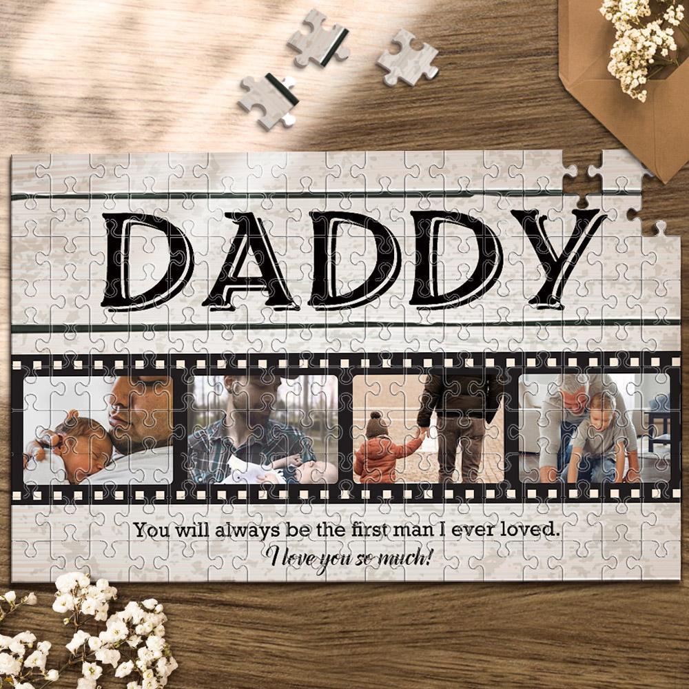 Custom Photo Jigsaw Puzzle Daddy I Love You So Much Best Indoor Gifts 35 -1000 Pieces - mysiliconefoodbag