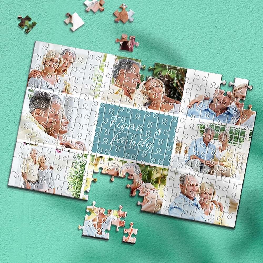 Gifts for Family Custom Love Photo Puzzle Name Jigsaw 35-1000 Piece - mysiliconefoodbag
