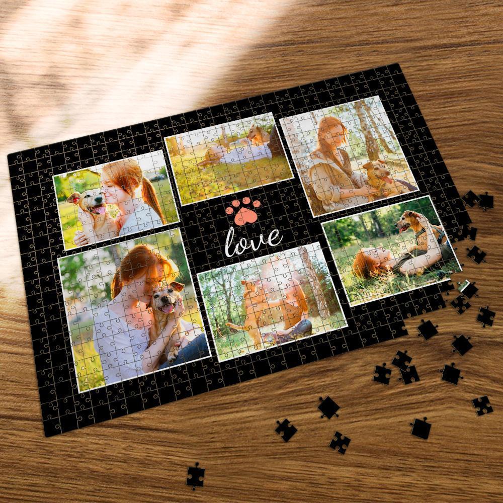 Personalized Collage Jigsaw Puzzle Lovely Pet Photo - mysiliconefoodbag