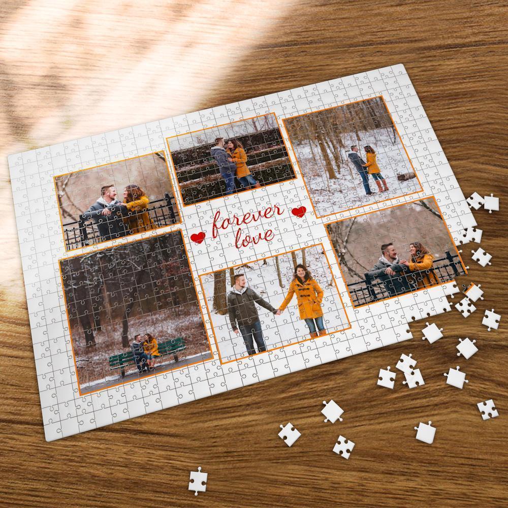 Collage Jigsaw Lovely Family& Pet Photo on Puzzle - mysiliconefoodbag