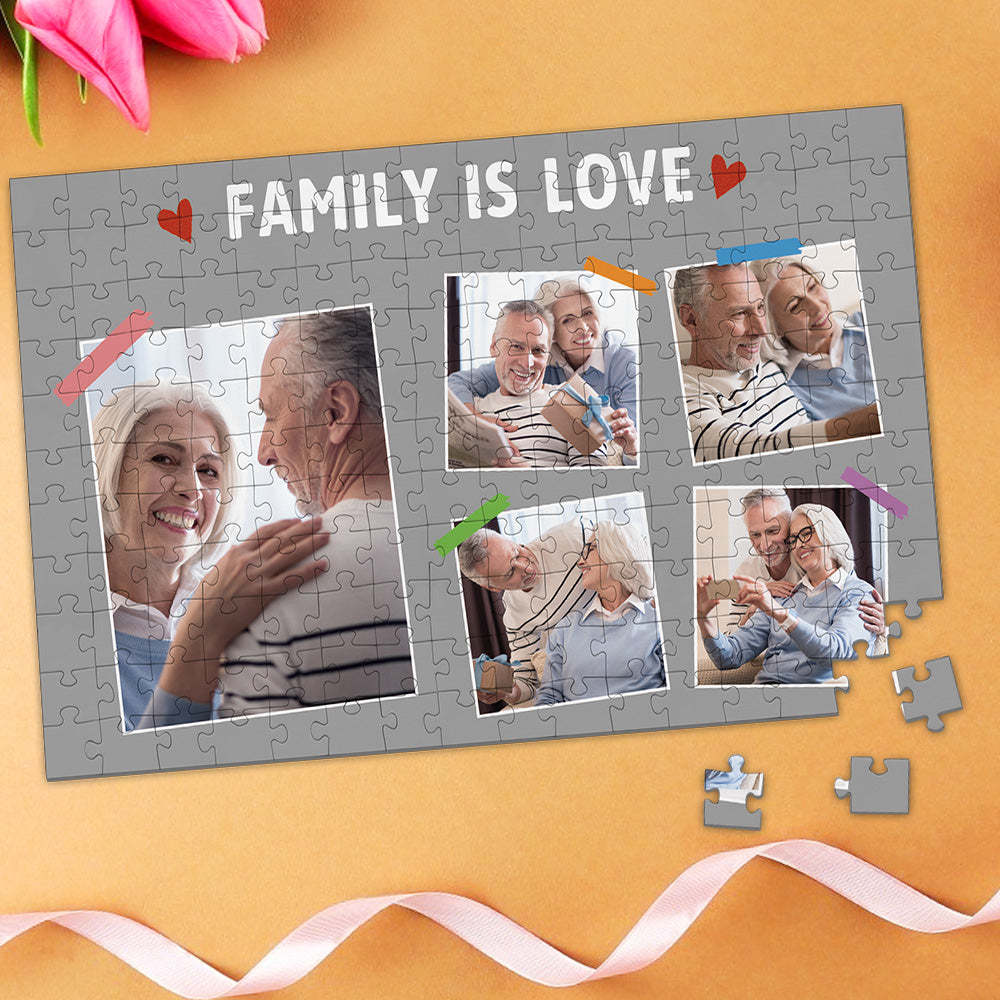 Personalized Collage Photo Puzzle Best Gifts for Grandparents 35-1000 Piece - mysiliconefoodbag