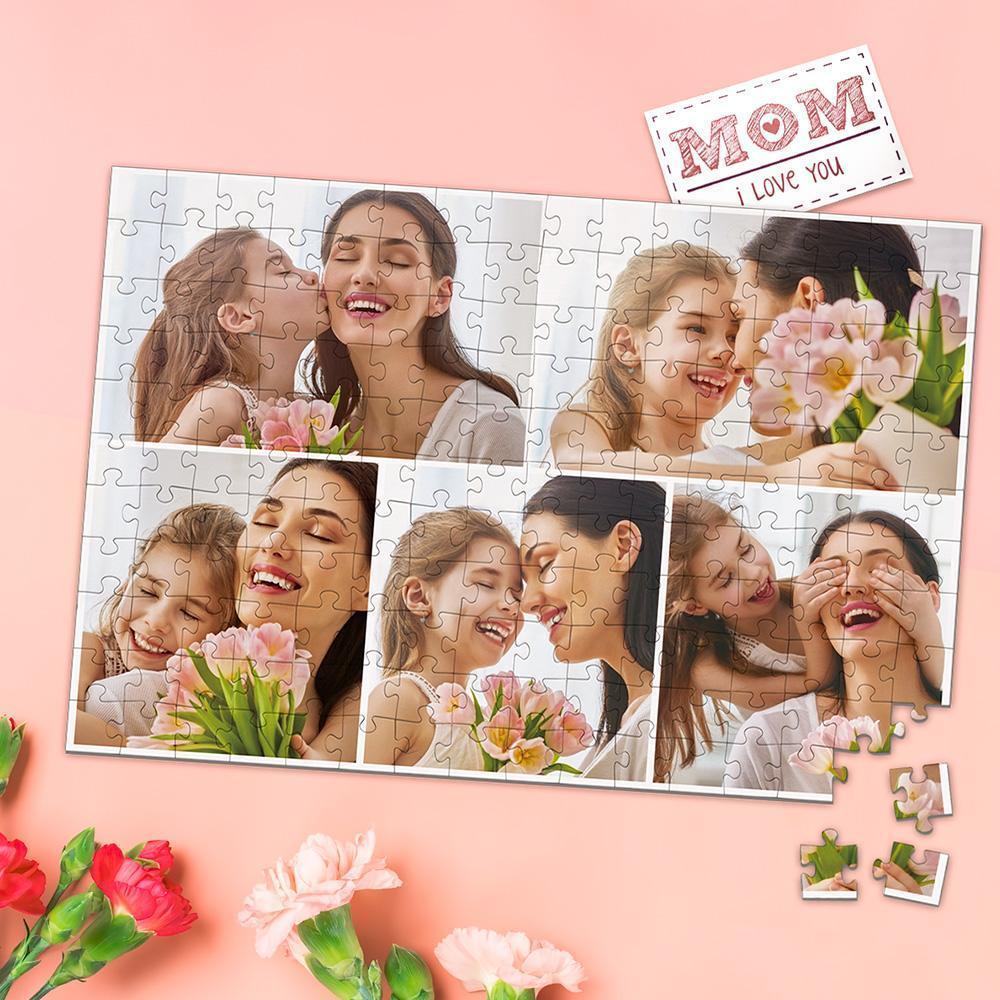 Personalized Collage Photo Puzzle 35-1000 Piece Jigsaw Happy Mother's Day - mysiliconefoodbag