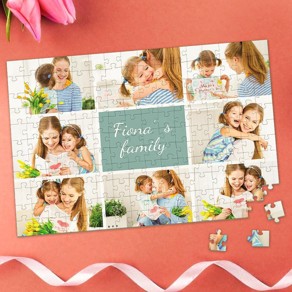 Personalized Collage Photo Puzzle 35-1000 Piece Jigsaw Happy Mother's Day - mysiliconefoodbag