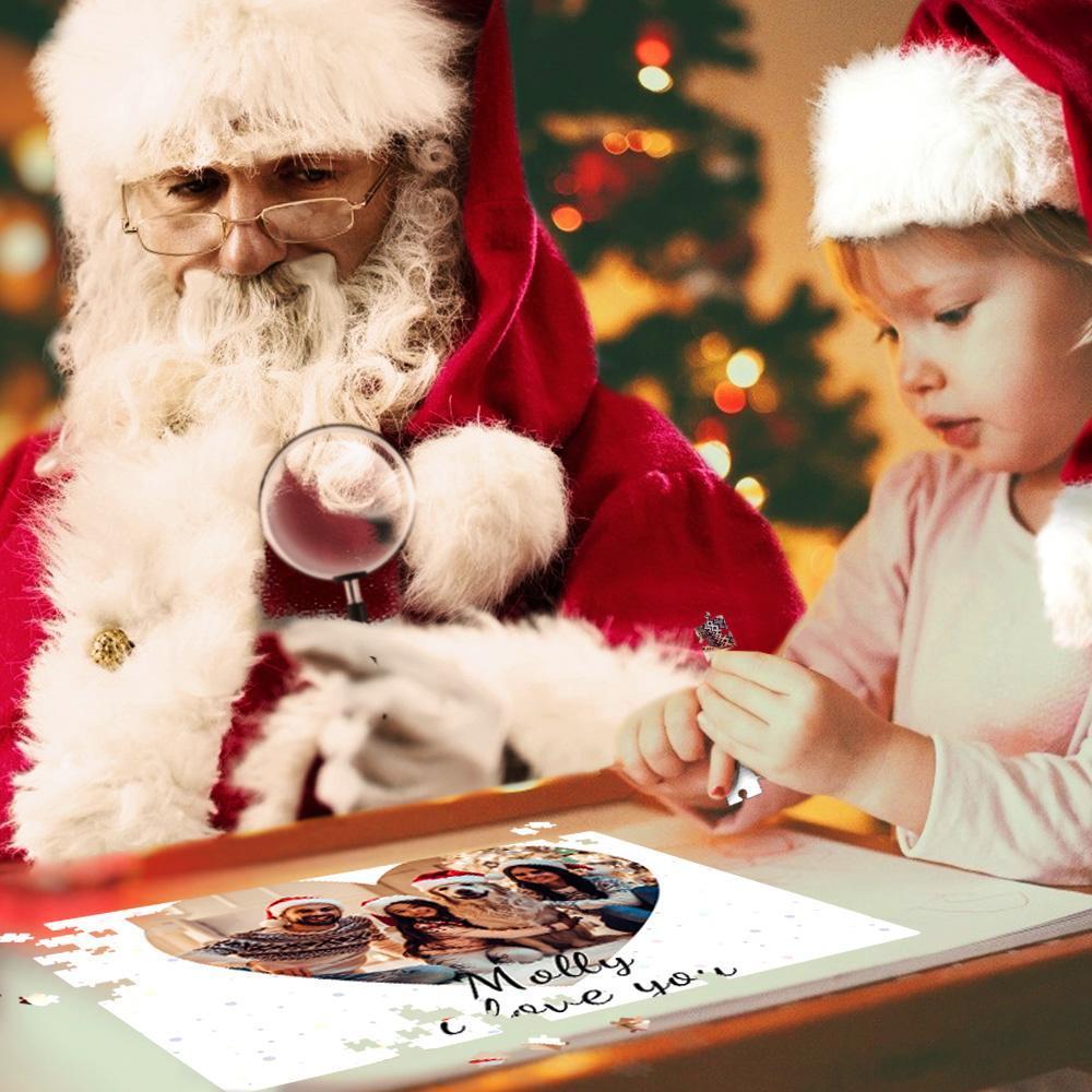 Custom Your Family Christmas Photo Puzzle 35, 150, 300, 500, 1000 Piece Jigsaw