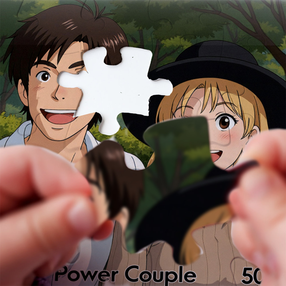 Personalized Jigsaw Puzzle Custom Poke Card Style Puzzle for Couples