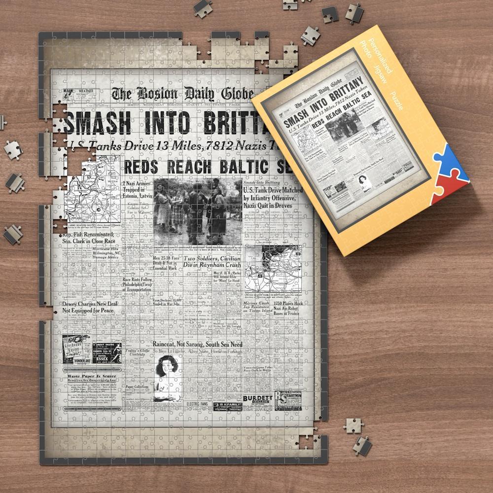 Boston Globe Newspapers Jigsaw Puzzles, Newspaper Front Page Puzzles