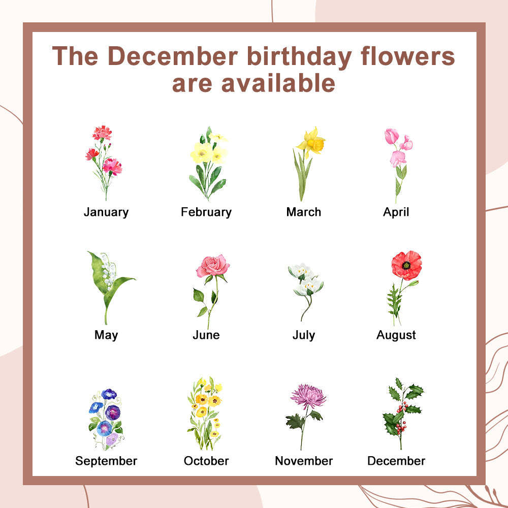Personalized Name Colorful Birth Flower Wallet Card Holder Birthday Gift for her - mysiliconefoodbag
