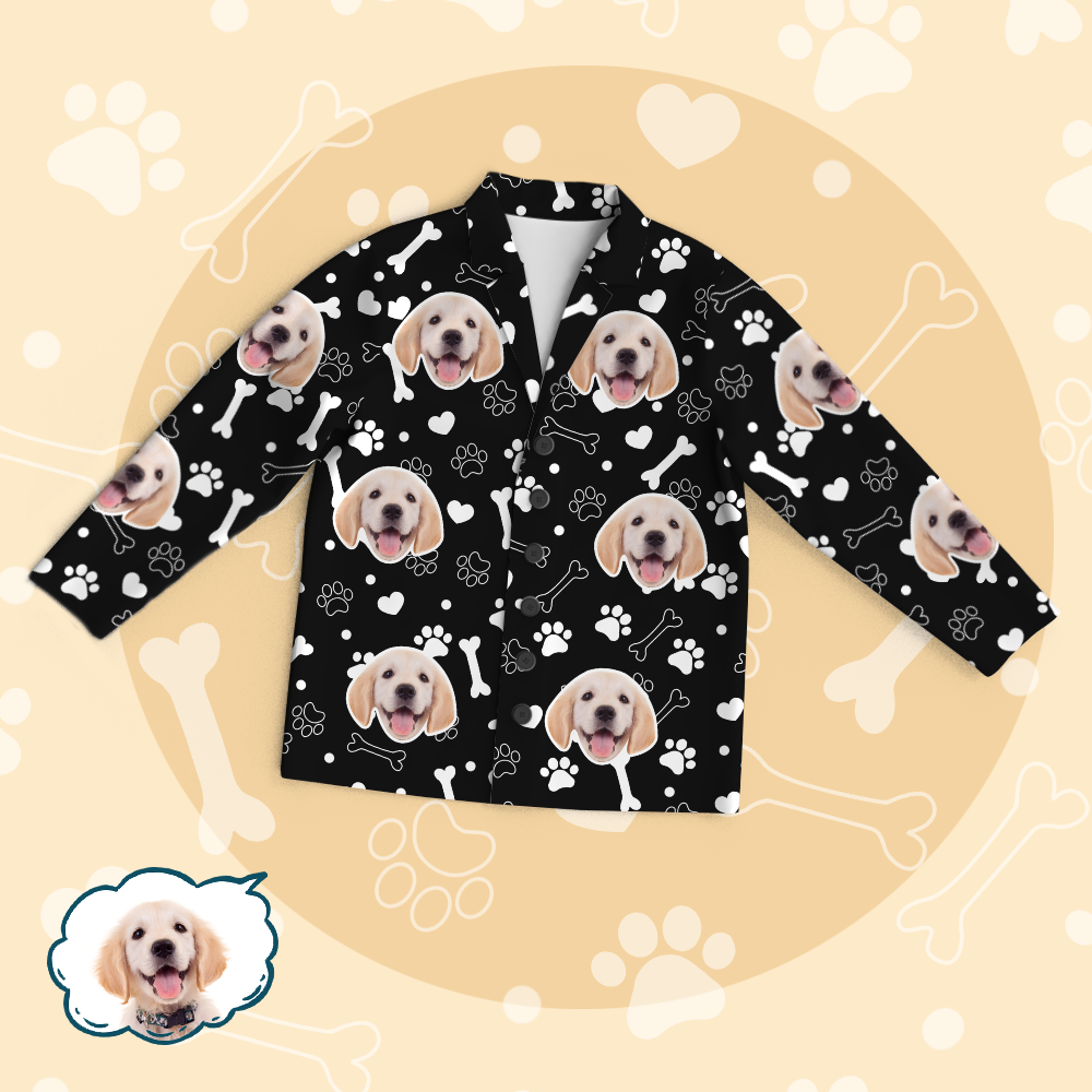 Personalized Pet Photo Pajama Set - Dog Cute Face - mysiliconefoodbag
