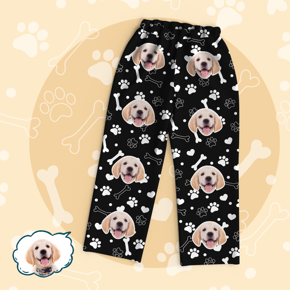 Personalized Pet Photo Pajama Set - Dog Cute Face - mysiliconefoodbag