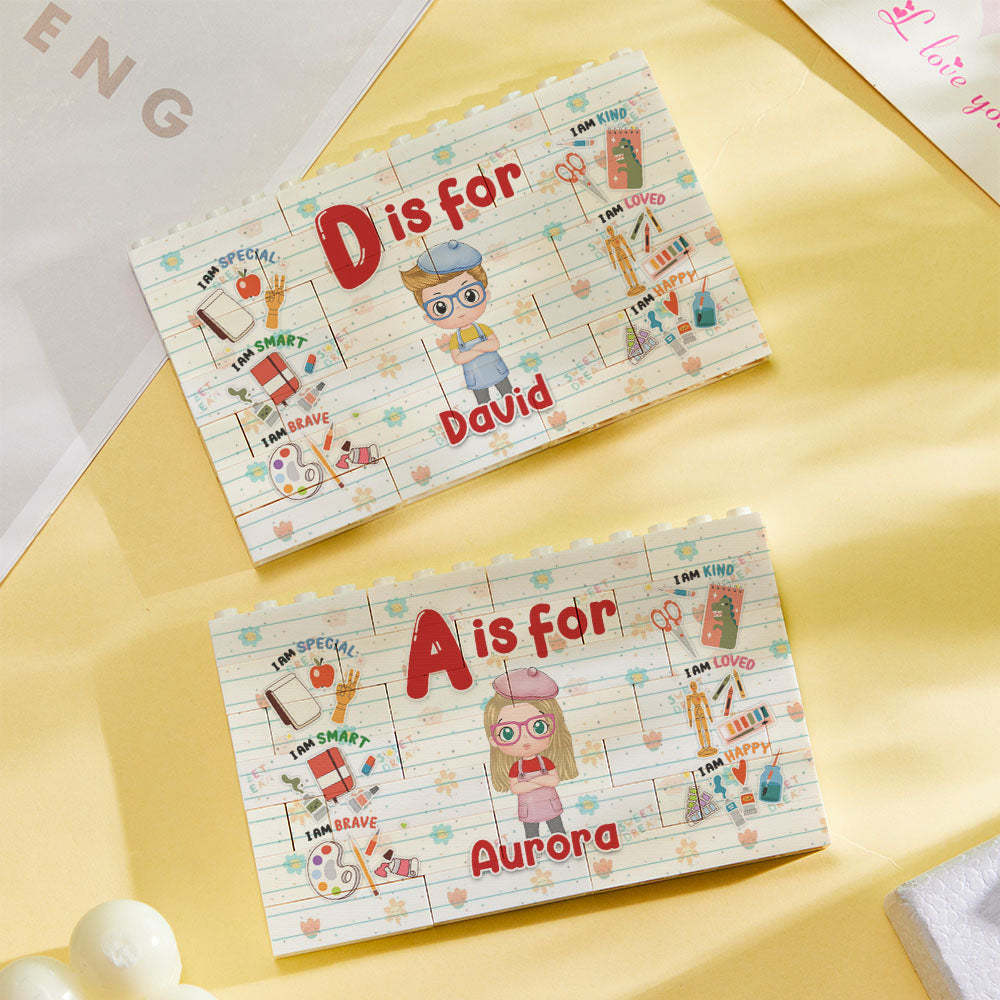 Personalized Horizontal Building Brick My Dream Job Block Birthday Gift For Kids - mysiliconefoodbag
