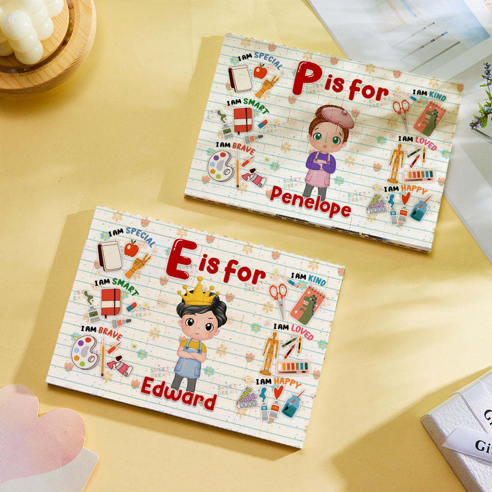 Personalized Horizontal Building Brick My Dream Job Block Birthday Gift For Kids - mysiliconefoodbag