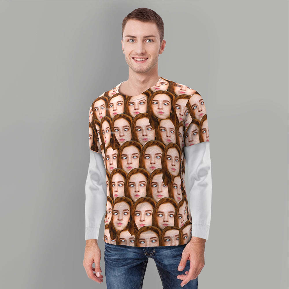 Custom T-shirt Personalized Shirt My Face All Over Print Tee Mash Face Women's T-shirt