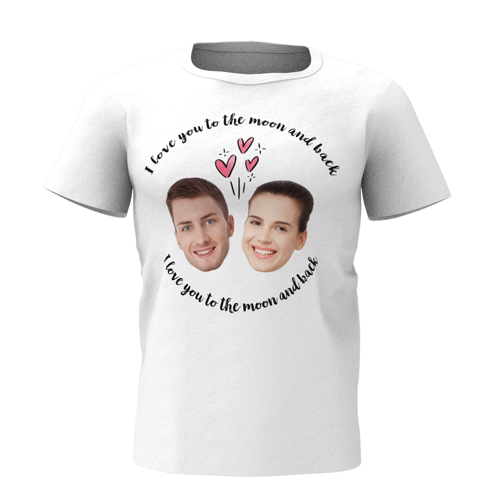 Custom My Face T-shirt Love Man Tee For Wedding