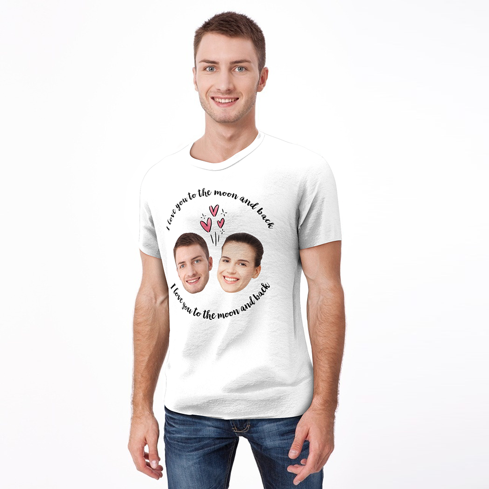 Custom My Face T-shirt Love Man Tee For Wedding