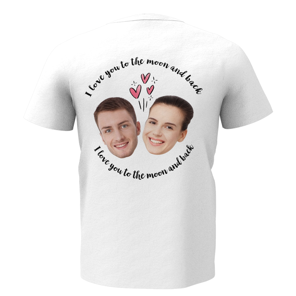 Custom My Face T-shirt Love Man Tee For Wedding