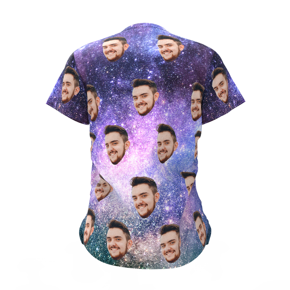 Custom All Over Print Unisex T-shirt Personalized Face In Galaxy Shirt