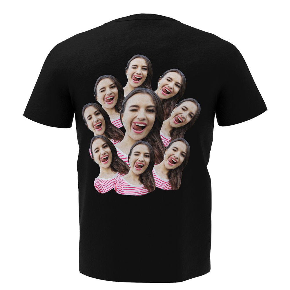 Custom My Face T-shirt Funny Man Face Tee