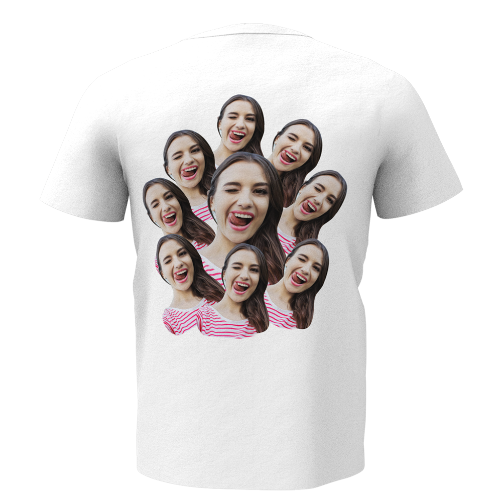 Custom My Face T-shirt Funny Man Face Tee