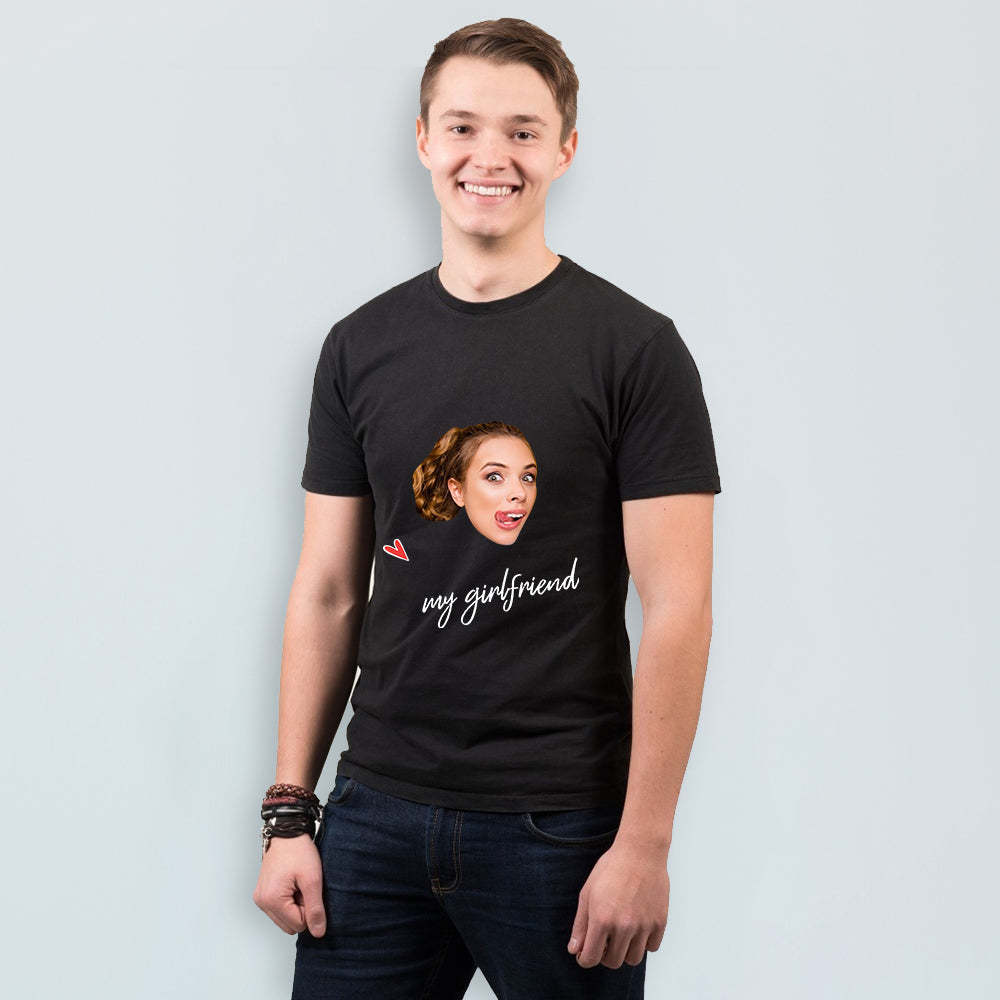 Custom Photo Name Man T-shirt