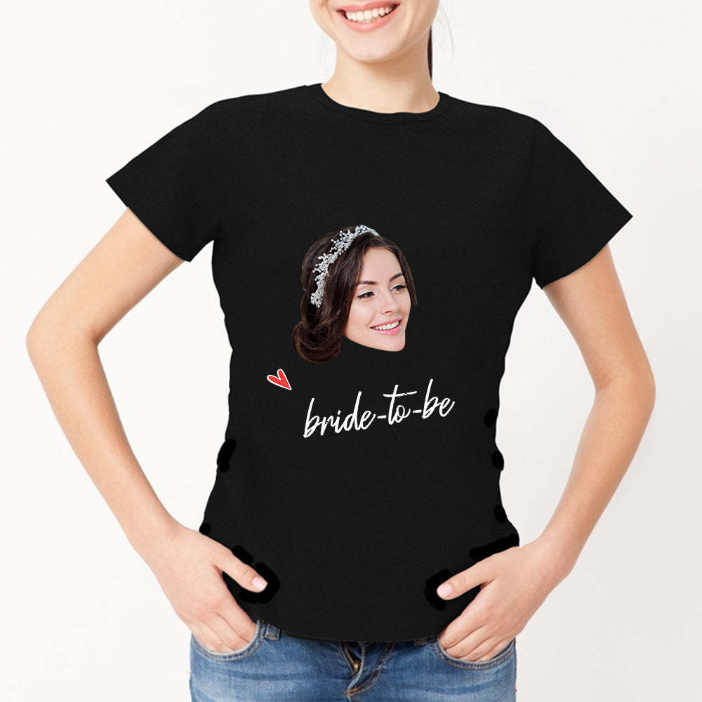 Custom Photo Name Woman T-shirt