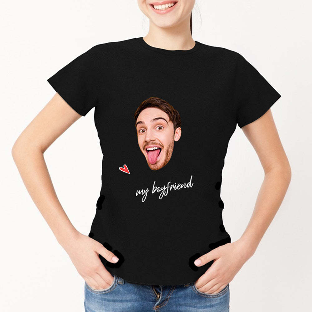 Custom Photo Name Woman T-shirt For Wedding Bride