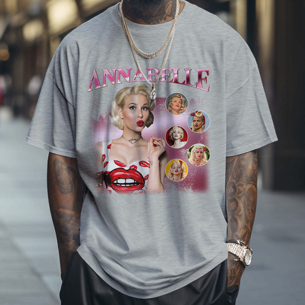 Custom Photo and Name Bootleg Rap Tee Personalized Vintage T-shirt