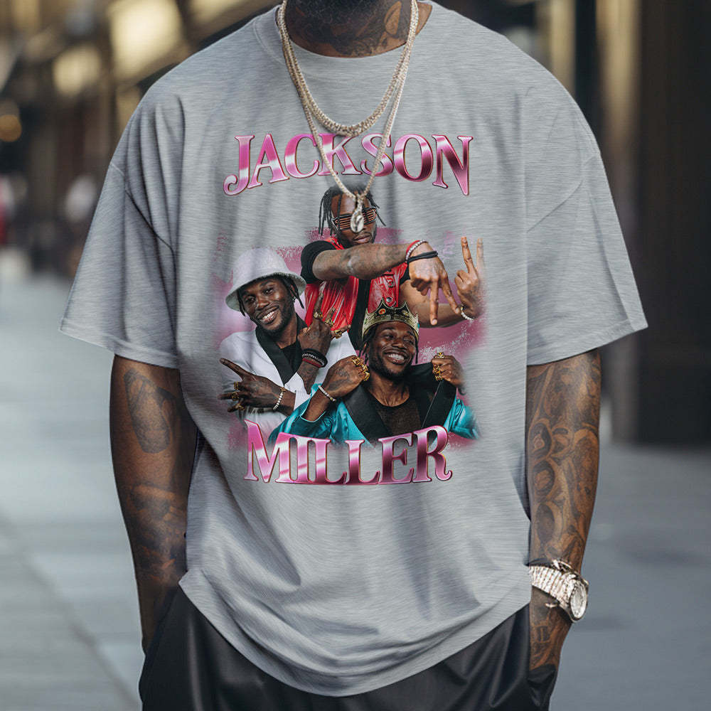 Custom Photo Bootleg Rap Tee Personalized Name T-shirt