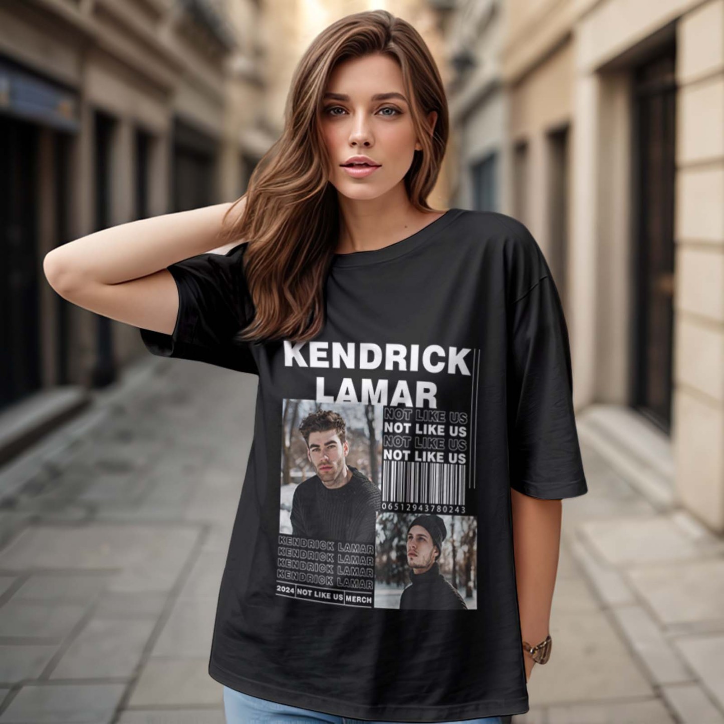 Custom Photo Vintage Tee Personalized Name T-shirt Rap Lover Star Gifts