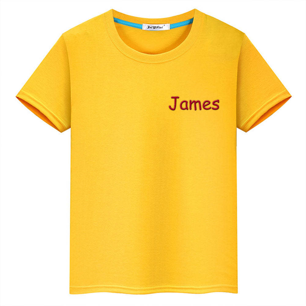 Personalized T-Shirt with Embroidered Name Gift for Kids - MyFaceTshirt