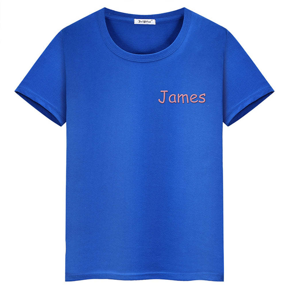Personalized T-Shirt with Embroidered Name Gift for Kids - MyFaceTshirt