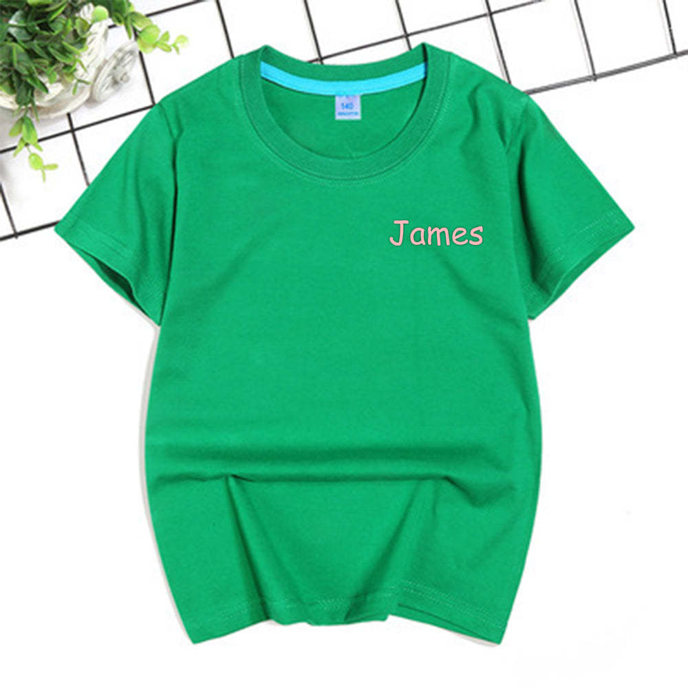 Personalized T-Shirt with Embroidered Name Gift for Kids - MyFaceTshirt