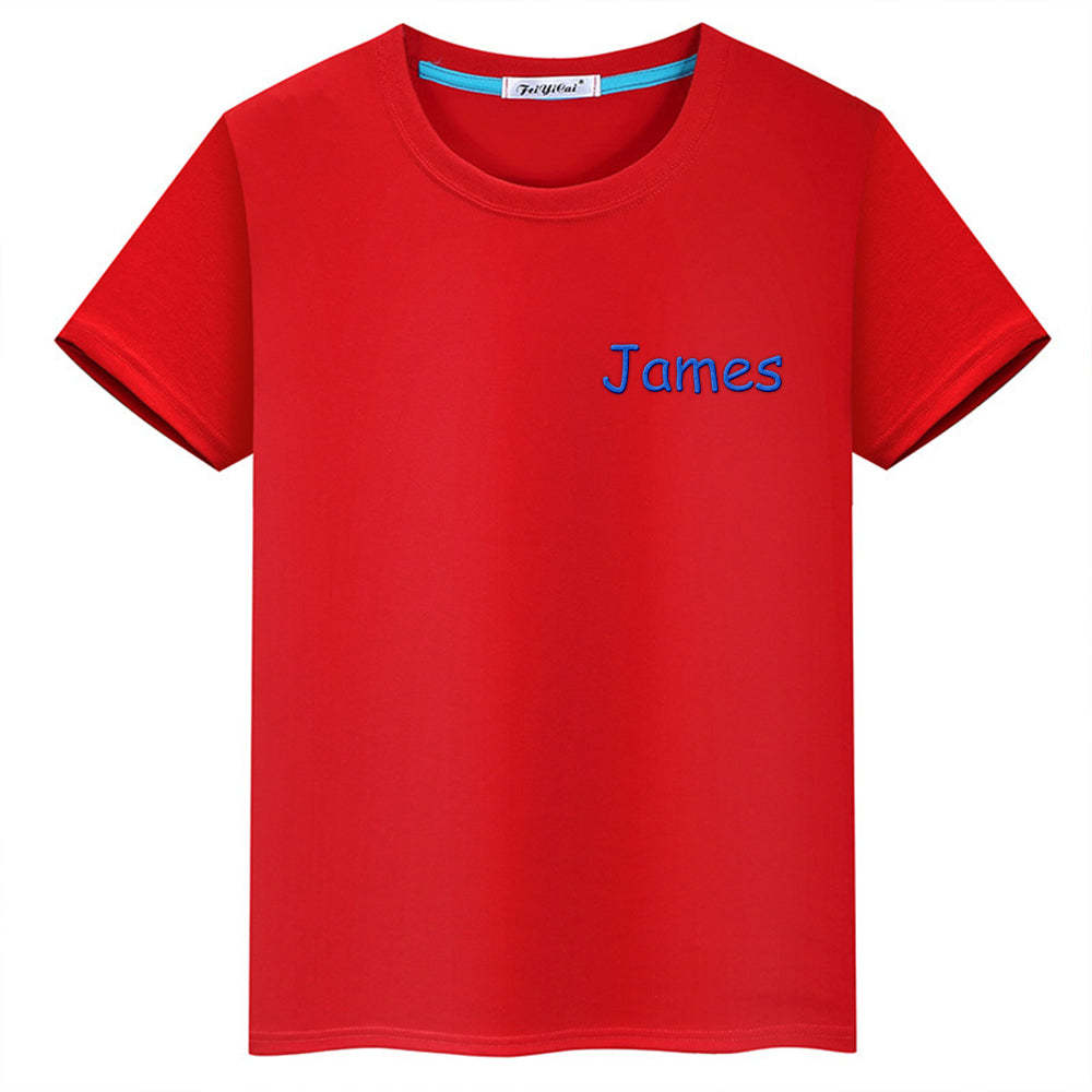 Personalized T-Shirt with Embroidered Name Gift for Kids - MyFaceTshirt