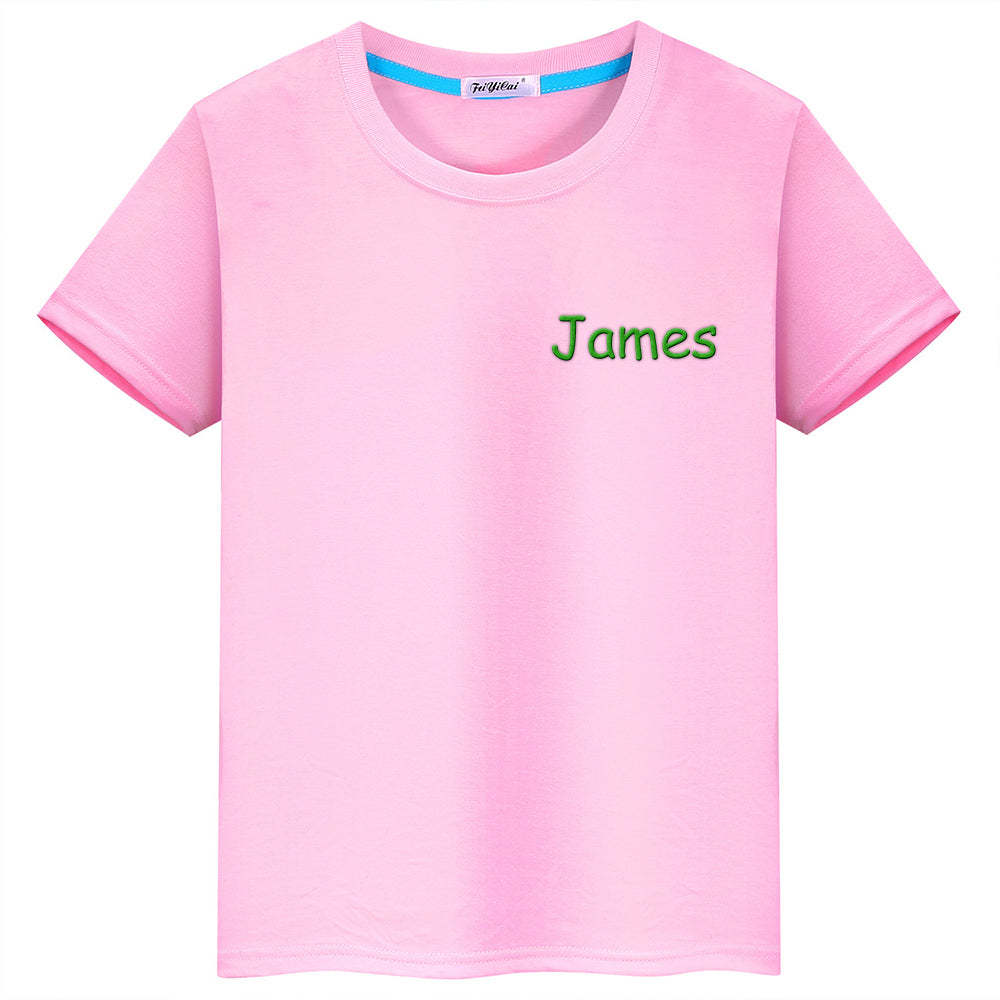 Personalized T-Shirt with Embroidered Name Gift for Kids - MyFaceTshirt