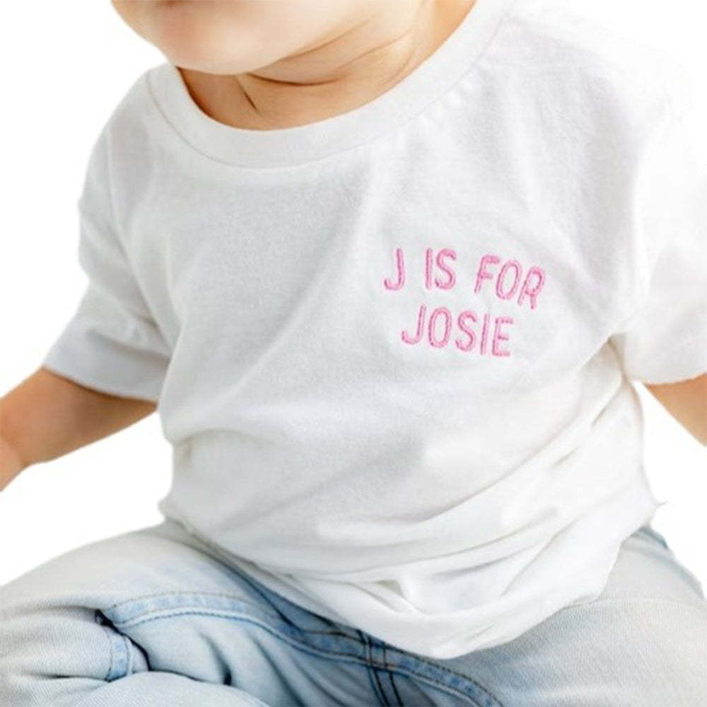 Personalized T-Shirt with Embroidered Name Gift for Kids - MyFaceTshirt