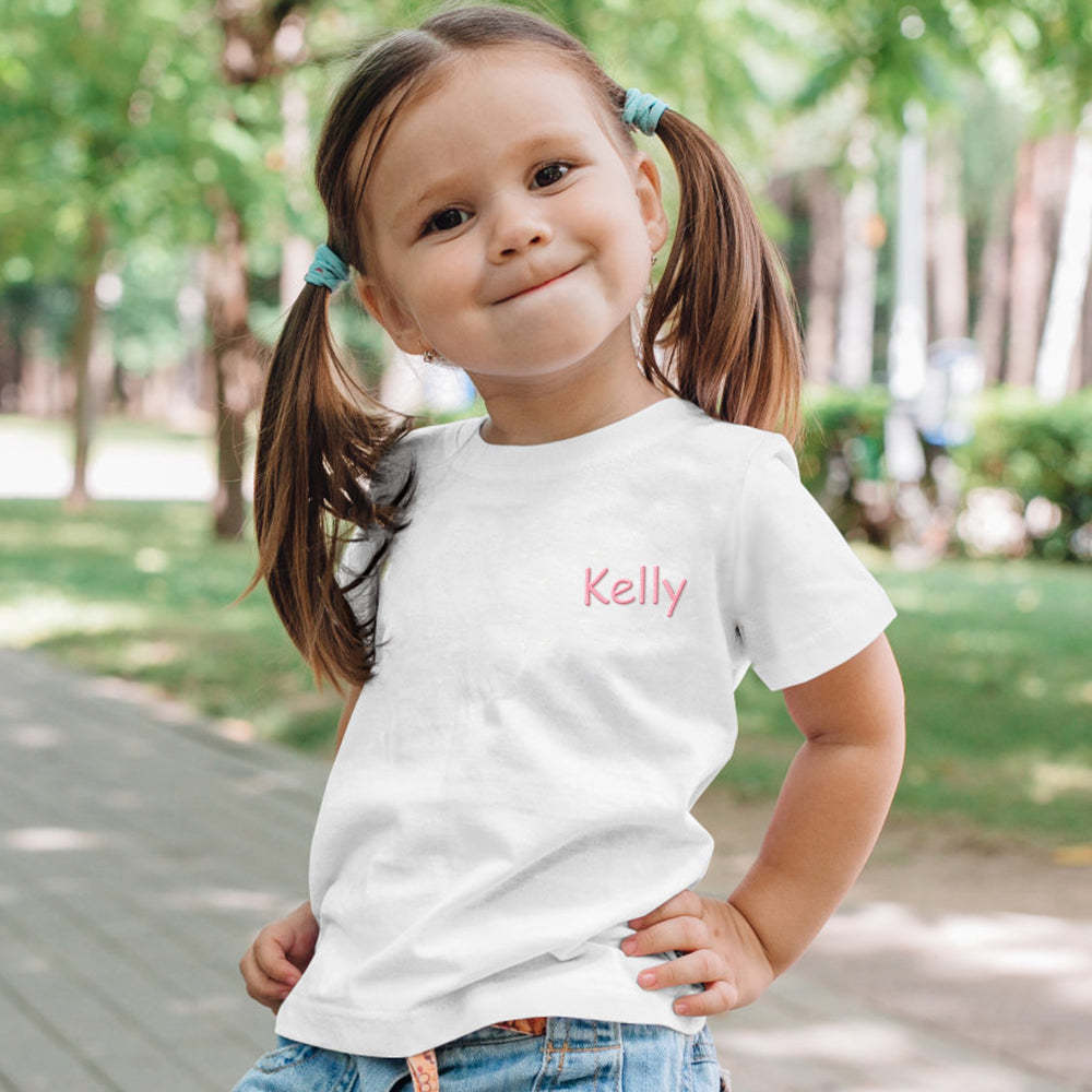Personalized T-Shirt with Embroidered Name Gift for Kids - MyFaceTshirt