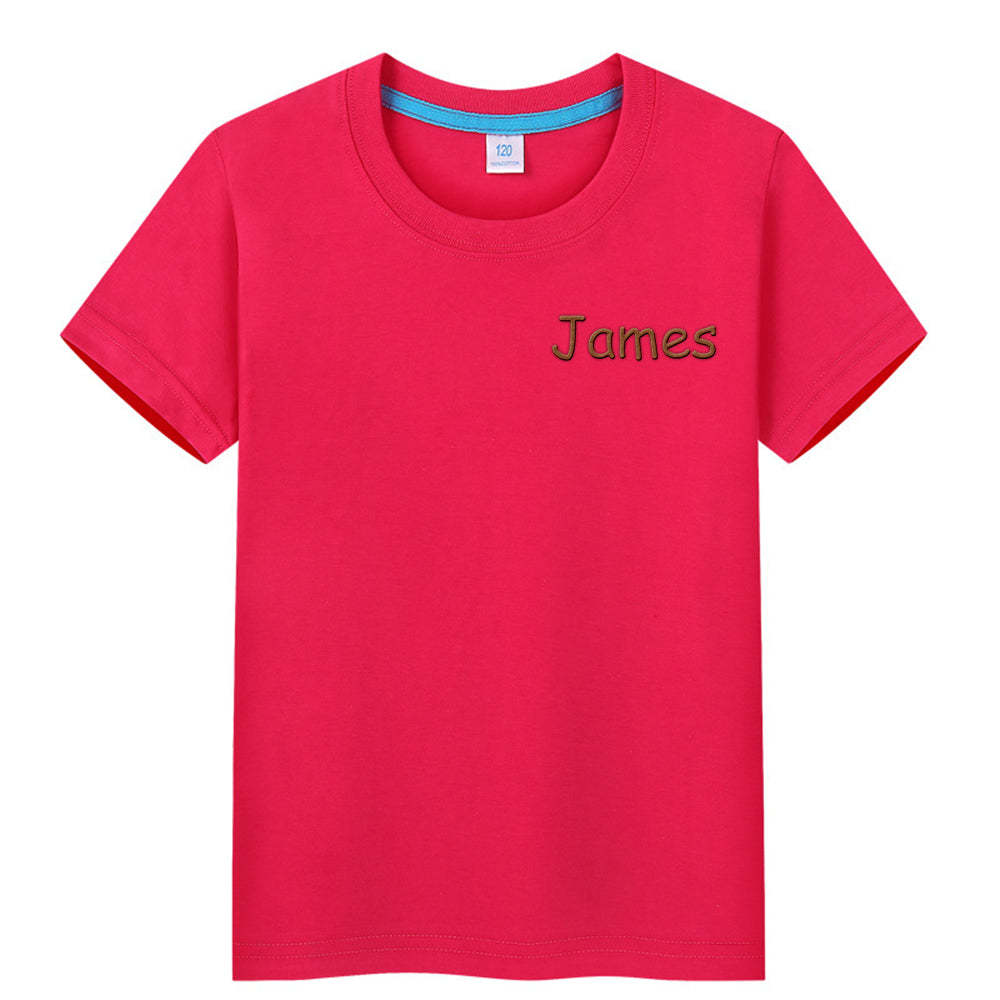 Personalized T-Shirt with Embroidered Name Gift for Kids - MyFaceTshirt