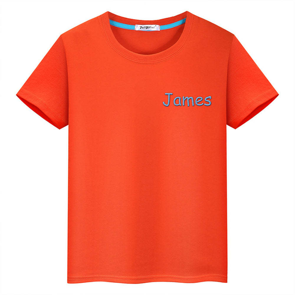 Personalized T-Shirt with Embroidered Name Gift for Kids - MyFaceTshirt