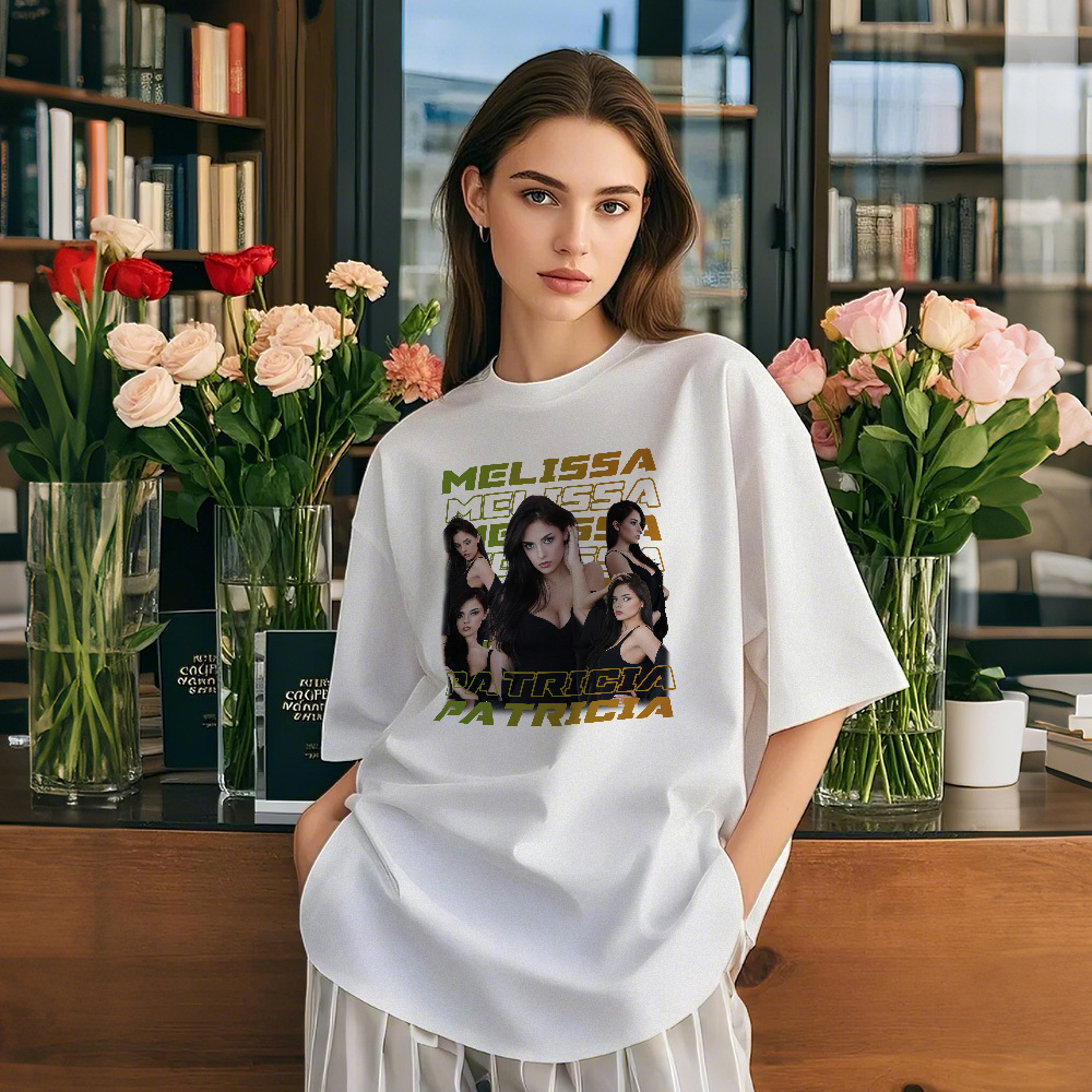 Custom Design Your Own Girlfriend Shirt for Boyfriend Personalized T-Shirts With Name Face Vintage Shirts