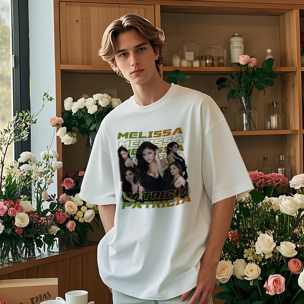 Custom Design Your Own Girlfriend Shirt for Boyfriend Personalized T-Shirts With Name Face Vintage Shirts