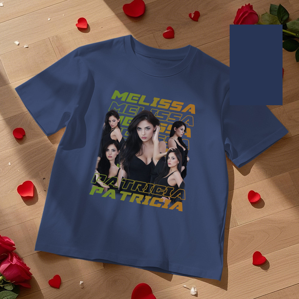 Custom Design Your Own Girlfriend Shirt for Boyfriend Personalized T-Shirts With Name Face Vintage Shirts