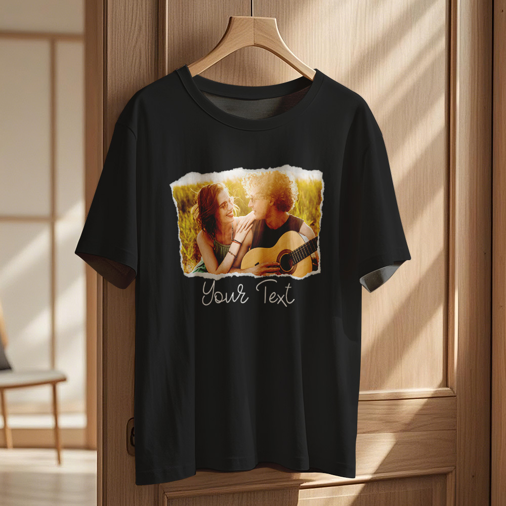 Custom Photo T-Shirt Personalized With T-Shirts Name Valentine's Day Gift