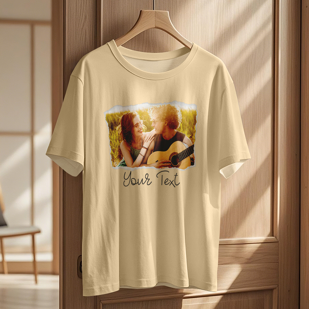 Custom Photo T-Shirt Personalized With T-Shirts Name Valentine's Day Gift