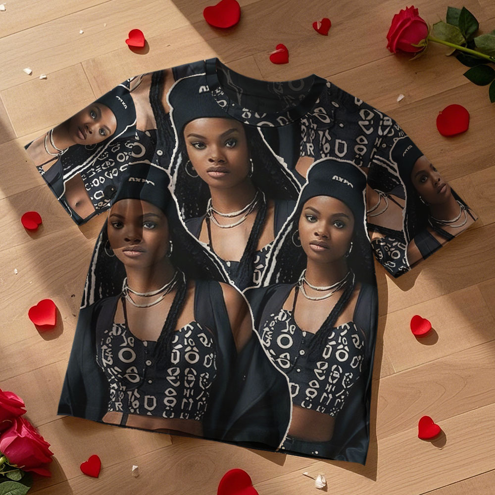 Custom Photos T-Shirt Personalized Vintage Photo T-Shirt