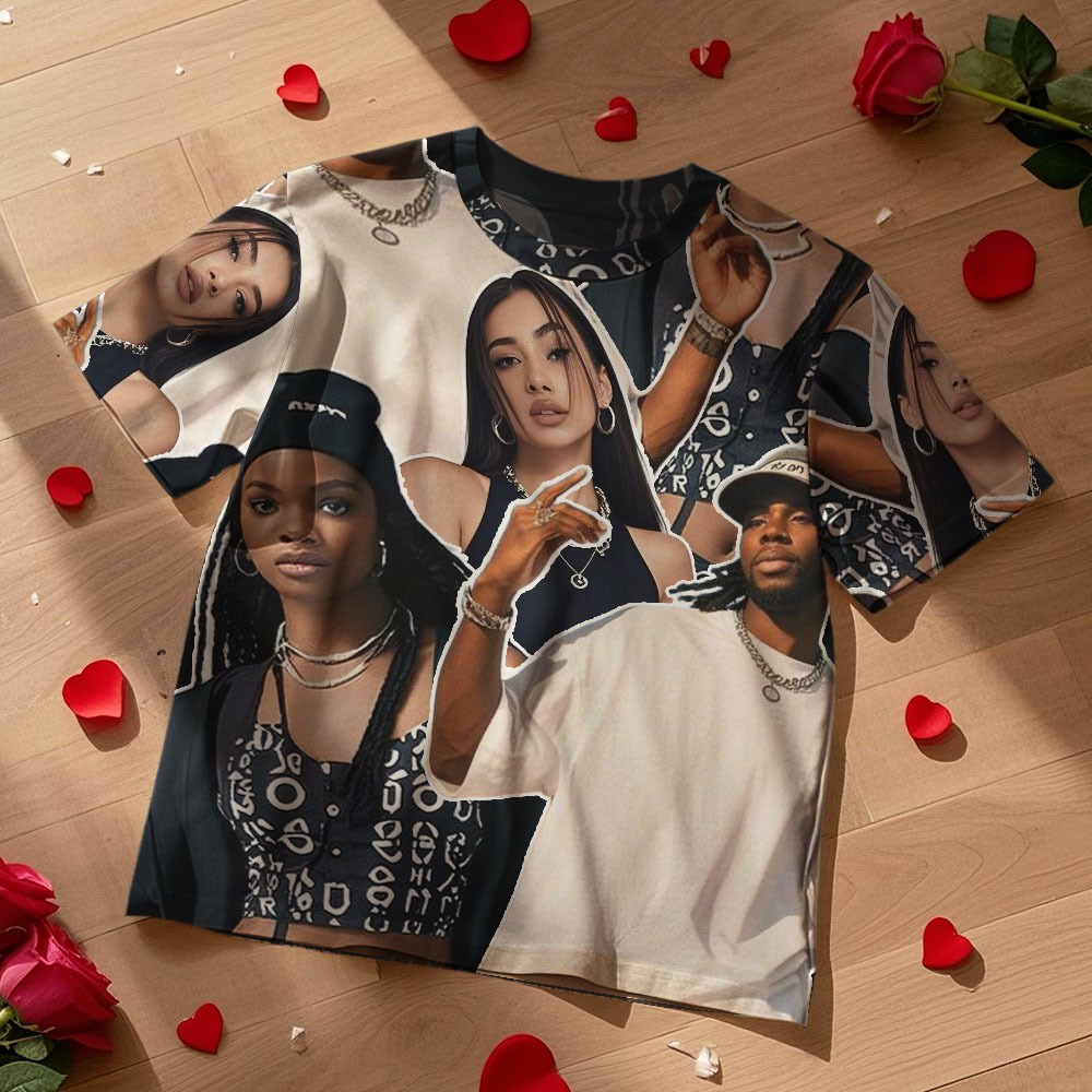 Custom Photos T-Shirt Personalized Vintage Photo T-Shirt