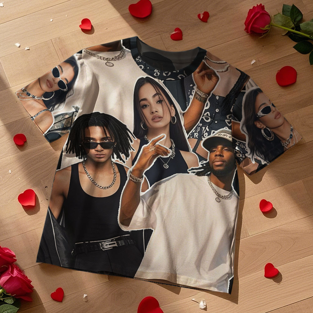 Custom Photos T-Shirt Personalized Vintage Photo T-Shirt